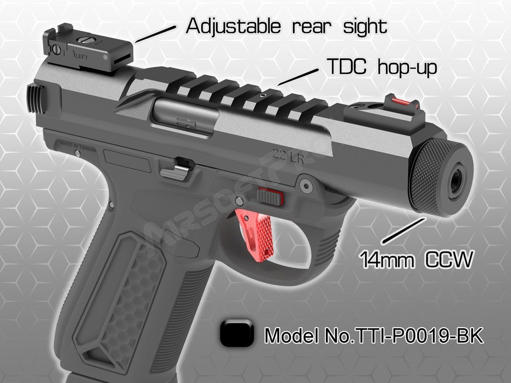 Receptor Superior CNC Mini Mamba con kit de hop-up TDC para AAP-01 Assassin - Negro [TTI AIRSOFT]