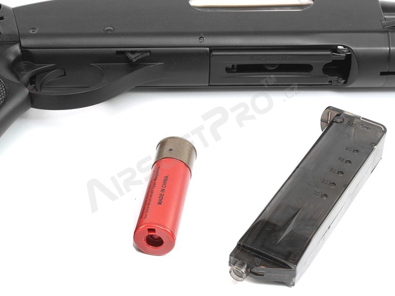 Escopetas : Escopeta de airsoft M870 con culata táctica de ABS, larga  (CM.353L) 