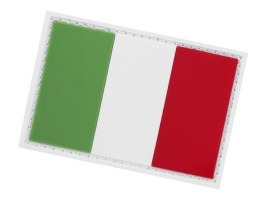 Parche de PVC 3D de la bandera italiana con velcro [101 INC]