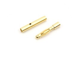 Conector dorado bala 2mm - 1 par [TopArms]