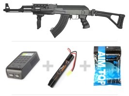 Airsoft rifle AK47 (CM.028U) HQ Li-Ion batería HQ cargador 0,25g BBs [CYMA]