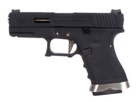 Pistola airsoft R19 Gen4 T5 - corredera negra, cañón plateado - Negro [WE]