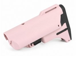 Culata retráctil para M4 con compartimento para cargadores - Rosa [SLONG Airsoft]