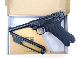 Pistola de airsoft P08 Full Metal CO2 - versión 4 pulgadas, blowback - UNFUNCTIONAL [KWC]