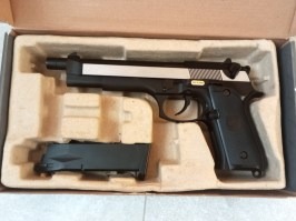 Pistola airsoft M92L Dual Tone - fullmetal, blowback, versión CO2 - DEVUELTA [WE]