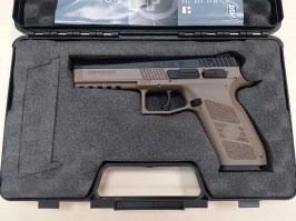 Pistola airsoft CZ P-09 DT FDE, corredera metálica, Gas blowback + funda - DEVUELTA POR EL CLIENTE
 [ASG]