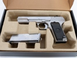 Pistola airsoft TT33, plata - Metal, blowback - NO FUNCIONAL [WE]