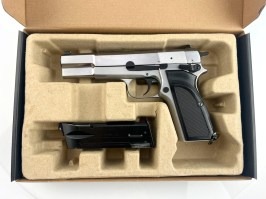 Pistola de airsoft Hi-Power MK3 - full metal, GBB, plata - DEVUELTA POR EL CLIENTE [WE]