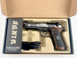 Pistola Airsoft Samurai Edge Biohazard M92 FULL AUTO GBB - Two Tone - UNFUNCTIONAL [WE]