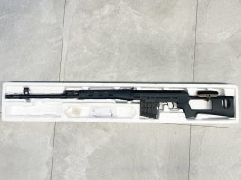 Acción de resorte SVD Dragunov, hasta 560 FPS - negro - SERVISED + CO2 SET [A.C.M.]