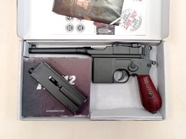 Pistola de airsoft M712 Broomhandle, full metal, blowback, full auto - SERVISED [KWC]