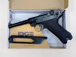 Pistola de airsoft P08 Full Metal CO2 - versión 4 pulgadas, blowback - NO FUNCIONAL [KWC]