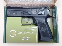 Pistola airsoft CZ 75 P-07 DUTY S. - CO2, Blowback - DEVUELTA POR EL CLIENTE [ASG]
