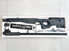 Airsoft sniper L96 (MB01C) + visor + bípode - negro - DEVUELTO POR EL CLIENTE [Well]