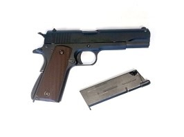 Pistola airsoft 1911 A1, full metal, gas blowback - negra - DEVUELTA [KJ Works]