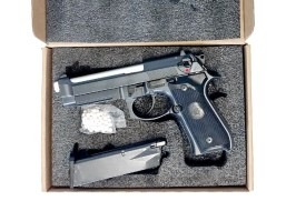 Pistola de airsoft M9A1, gas blowback (GBB) - Negra - NO FUNCIONAL [Snow Wolf]