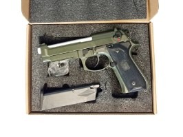 Pistola airsoft M9A1, gas blowback (GBB) - OD - NO FUNCIONAL [Snow Wolf]