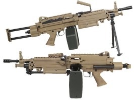 Ametralladora de airsoft FN M249 PARA, full metal, DE [A&K]