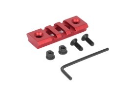 Carril RIS ligero de aluminio para guardamanos KeyMod - 5cm, rojo [A.C.M.]