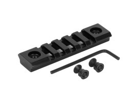 Carril RIS ligero de aluminio para guardamanos KeyMod - 7cm, negro [A.C.M.]