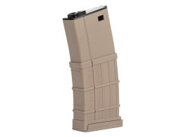 Cargador de polímero Mid-Cap 130 rds PolyMag para M4 AEG - TAN [A.C.M.]