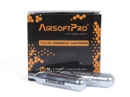 Juego de cartuchos de CO2 de 12 g (9 + 1 unidad con aceite de silicona) [AirsoftPro]