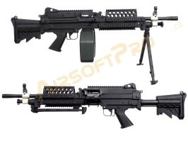 Ametralladora de airsoft MK46 con culata retráctil - full metal [A&K]