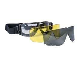 Gafas Strike Systems EP-01 negras - transparentes, ahumadas, amarillas [ASG]