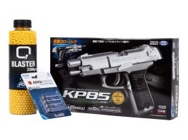 Paquete: KP85 pistola de airsoft eléctrica con retroceso (EBB) + 3000 BBs + 4 baterías [Tokyo Marui]