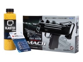 Paquete: Airsoft FULL AUTO MAC11, EBB + 3000 BBs + 4 baterías [Tokyo Marui]
