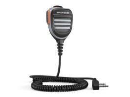 Altavoz / micrófono impermeable de doble hombro para Baofeng, IP54 - Gris [Baofeng]