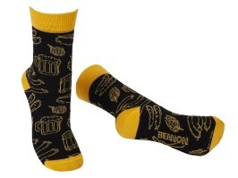 BENNONKY Calcetines de cerveza - negro/amarillo [Bennon]