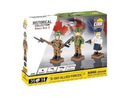 3 figuras con accesorios - D-Day Allies [Cobi]