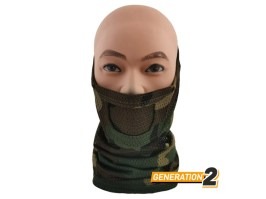 Máscara facial Warrior Gen2 - Woodland [Cygnus Armory]