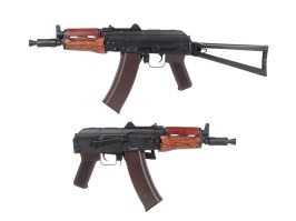 Rifle airsoft AK-74U Platinum (CM.055), construcción completa de acero, madera auténtica, ETU [CYMA]