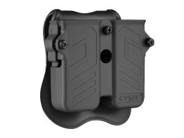Portacargador táctico universal doble para pistola - negro [Cytac]
