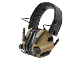 Protector auditivo electrónico M31 con entrada AUX - Marrón coyote [EARMOR]