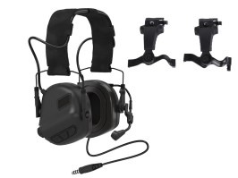 Protector auditivo electrónico M32X PLUS ARC con micrófono - Negro [EARMOR]