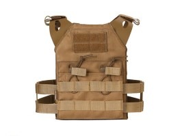 Portaplacas Jumer para niños con doble funda M4 y placas balísticas ficticias - Coyote Brow [EmersonGear]