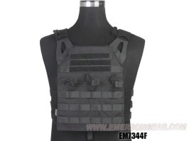 Portaplacas Jumer con funda triple M4 y placas balísticas falsas - Negro [EmersonGear]