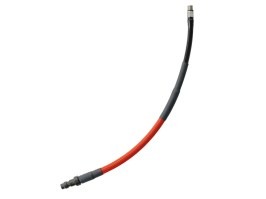 Manguera USL SlimLine HPA - QD macho + 1/8NPT, 25cm con trenzado - Rojo intenso [EPeS]