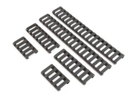 Set gumových krytiek na RIS lištu - 6 kusov, čierne [FMA]
