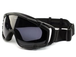 Gafas tácticas SI versión ventilador Negro - transparente, gris humo [FMA]