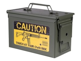 Caja de munición, calibre 50 mm - Precaución: peligro [Fosco]