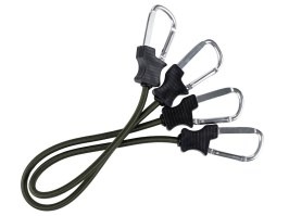 Cordones elásticos con mosquetón, 60 cm, 2 unidades - Verde [Fosco]