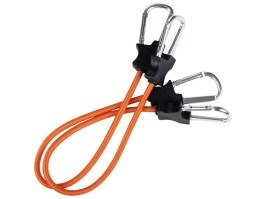 Cuerdas elásticas con mosquetón, 60 cm, 2 unidades - Naranja [Fosco]