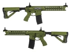 Rifle de airsoft GC16 Predator, Completamente metálico, Gatillo electrónico - Verde cazador [G&G]