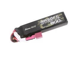 Batería Li-Po 11,1V 800mAh 25C 79x20x17mm - DeanT [Gens ace]