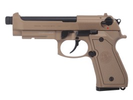 Pistola de airsoft GPM92 GP2 DST, totalmente metálica, retroceso por gas (GBB) - TAN [G&G]