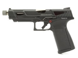 Pistola de airsoft GTP9 MS, blowback de gas (GBB) Diapositiva CNC - negro [G&G]